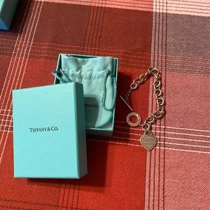 Tiffany 925 Heart Drop Bracelet Medium worn a few times